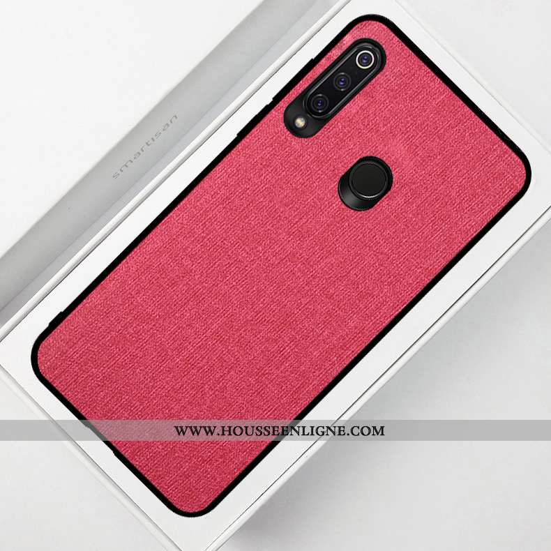 Coque Huawei P40 Lite E Protection Modèle Fleurie Téléphone Portable Tissu Silicone Bleu Marin Bleu 