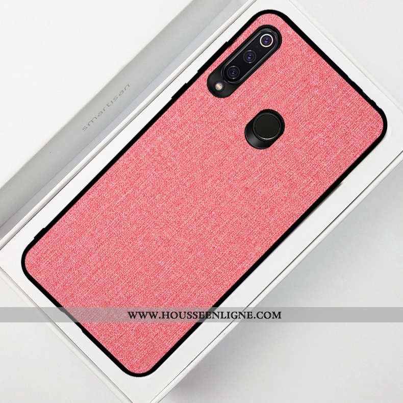 Coque Huawei P40 Lite E Protection Modèle Fleurie Téléphone Portable Tissu Silicone Bleu Marin Bleu 