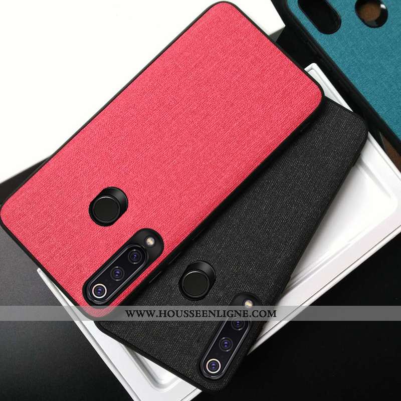 Coque Huawei P40 Lite E Protection Modèle Fleurie Téléphone Portable Tissu Silicone Bleu Marin Bleu 