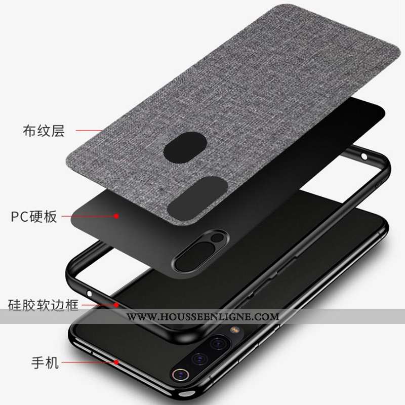 Coque Huawei P40 Lite E Protection Modèle Fleurie Téléphone Portable Tissu Silicone Bleu Marin Bleu 