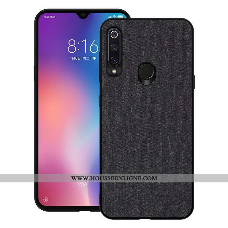 Coque Huawei P40 Lite E Protection Modèle Fleurie Téléphone Portable Tissu Silicone Bleu Marin Bleu 
