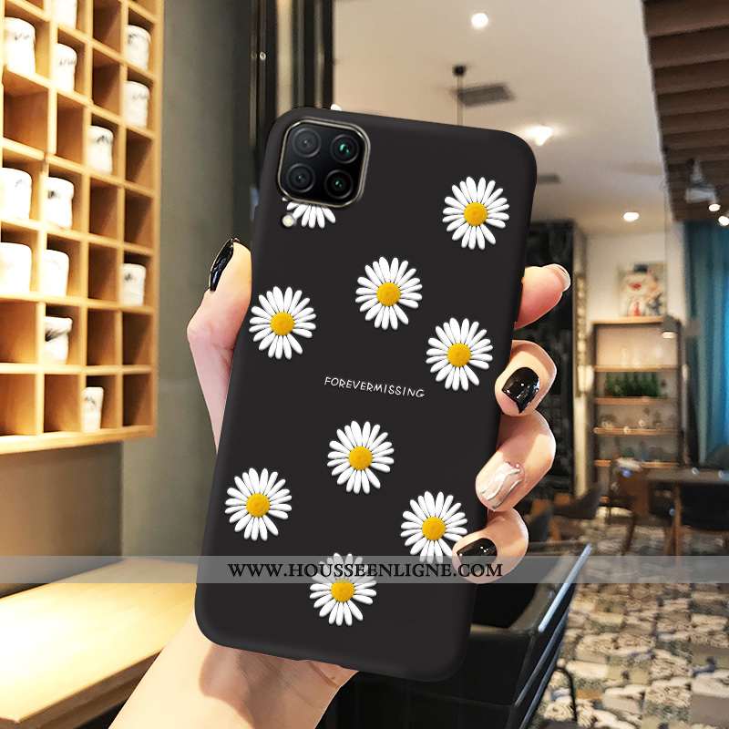 Coque Huawei P40 Lite Protection Délavé En Daim Silicone Noir Étui Téléphone Portable