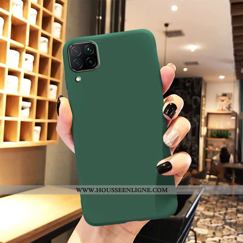 Coque Huawei P40 Lite Protection Délavé En Daim Silicone Noir Étui Téléphone Portable