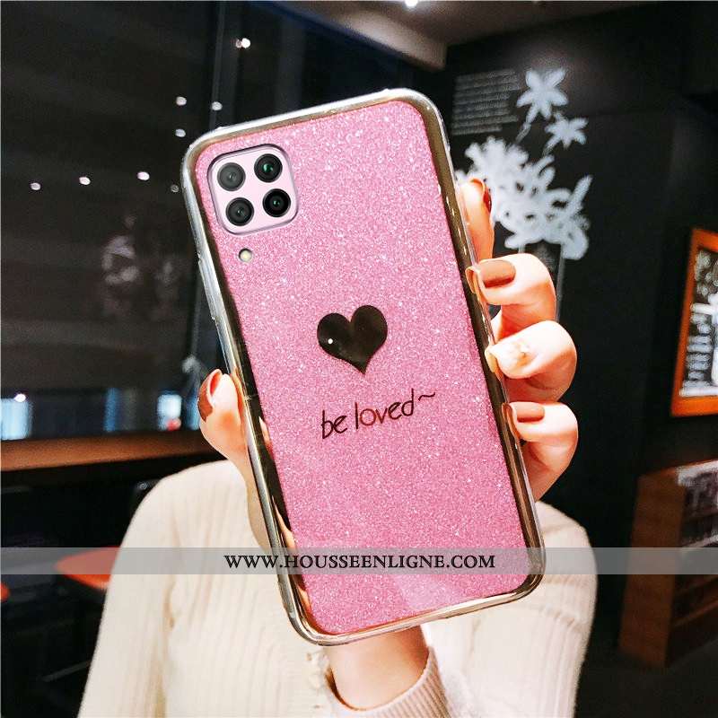 Coque Huawei P40 Lite Protection Incruster Strass Téléphone Portable Rose Incassable Vert Tendance V