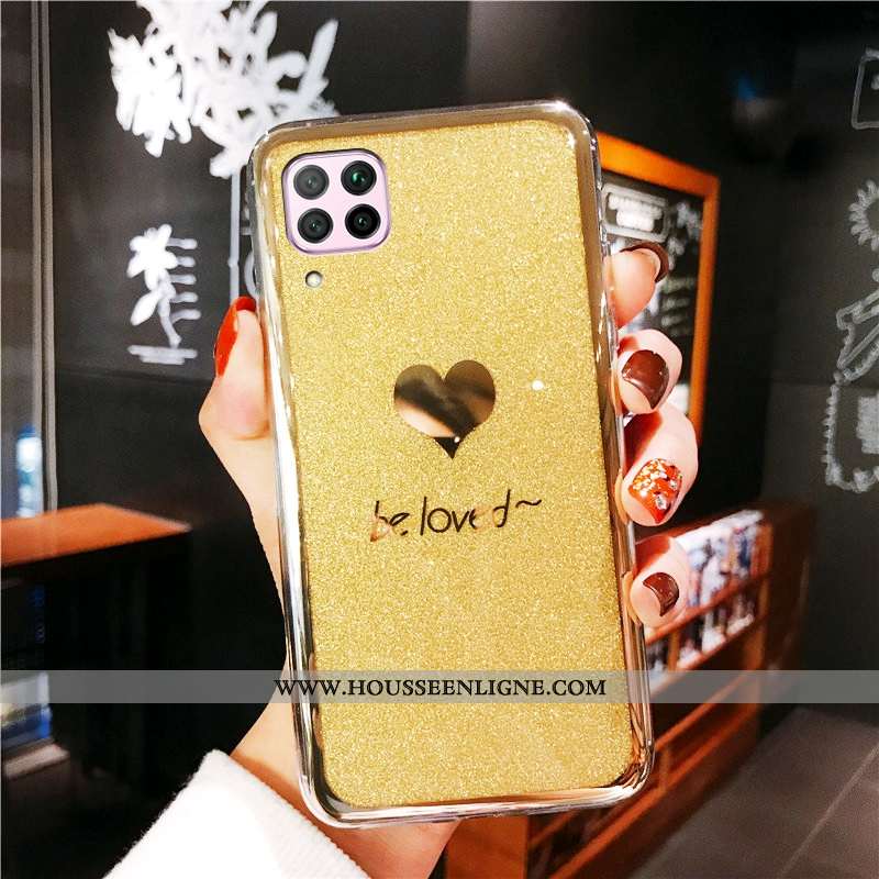 Coque Huawei P40 Lite Protection Incruster Strass Téléphone Portable Rose Incassable Vert Tendance V