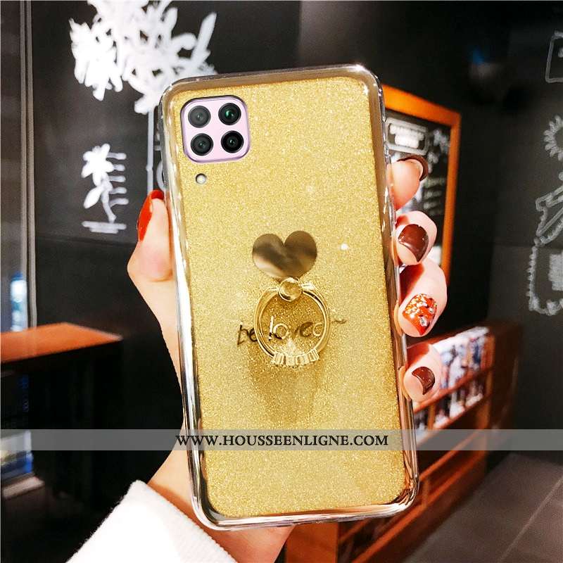 Coque Huawei P40 Lite Protection Incruster Strass Téléphone Portable Rose Incassable Vert Tendance V