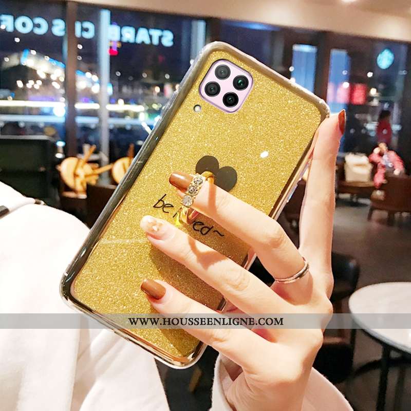 Coque Huawei P40 Lite Protection Incruster Strass Téléphone Portable Rose Incassable Vert Tendance V
