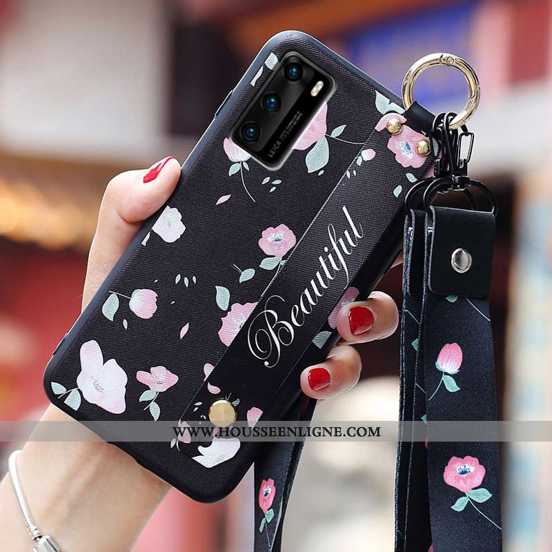Coque Huawei P40 Légère Fluide Doux Personnalité Net Rouge Ultra Silicone Étui Bleu