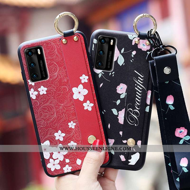 Coque Huawei P40 Légère Fluide Doux Personnalité Net Rouge Ultra Silicone Étui Bleu