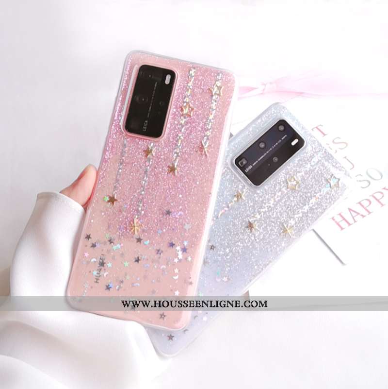 Coque Huawei P40 Pro Charmant Tendance Rêver Argent Fluide Doux Tout Compris Incassable