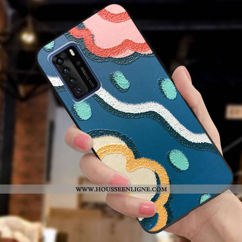 Coque Huawei P40 Pro Charmant Ultra Délavé En Daim Petit Fluide Doux Personnalité Tendance Violet