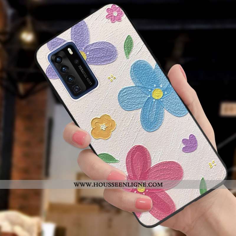 Coque Huawei P40 Pro Charmant Ultra Délavé En Daim Petit Fluide Doux Personnalité Tendance Violet