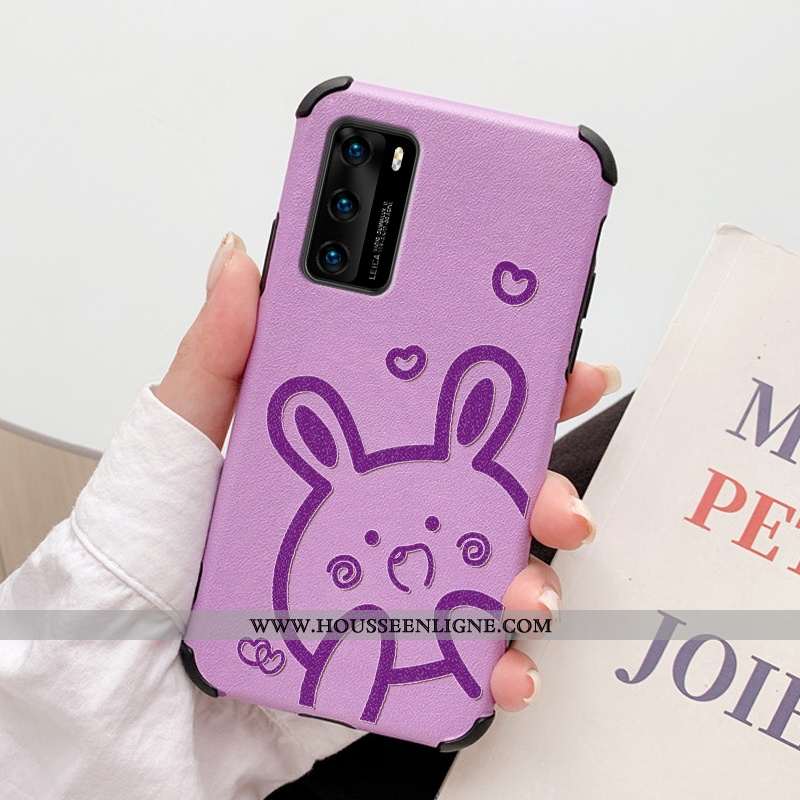 Coque Huawei P40 Pro Mode Protection Modèle Fleurie Étui Cuir Créatif Téléphone Portable Rouge
