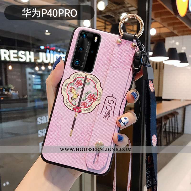 Coque Huawei P40 Pro Ornements Suspendus Tendance Téléphone Portable Vent Violet Style Chinois