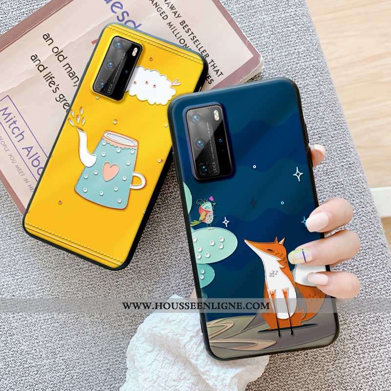 Coque Huawei P40 Pro Personnalité Créatif Légère Ultra Jaune Europe Téléphone Portable