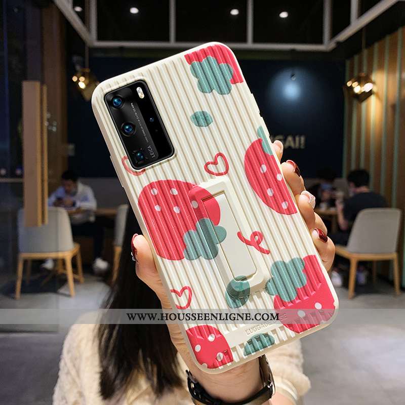 Coque Huawei P40 Pro Personnalité Créatif Rouge Dessin Animé Téléphone Portable Étui Silicone