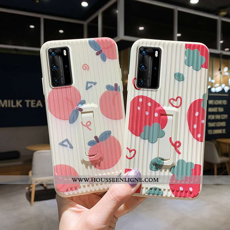Coque Huawei P40 Pro Personnalité Créatif Rouge Dessin Animé Téléphone Portable Étui Silicone
