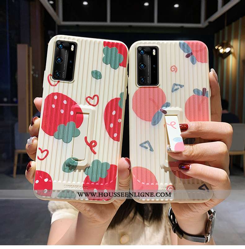 Coque Huawei P40 Pro Personnalité Créatif Rouge Dessin Animé Téléphone Portable Étui Silicone