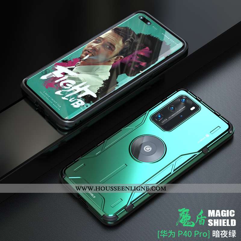 Coque Huawei P40 Pro Protection Métal Violet Incassable Tout Compris Téléphone Portable Silicone