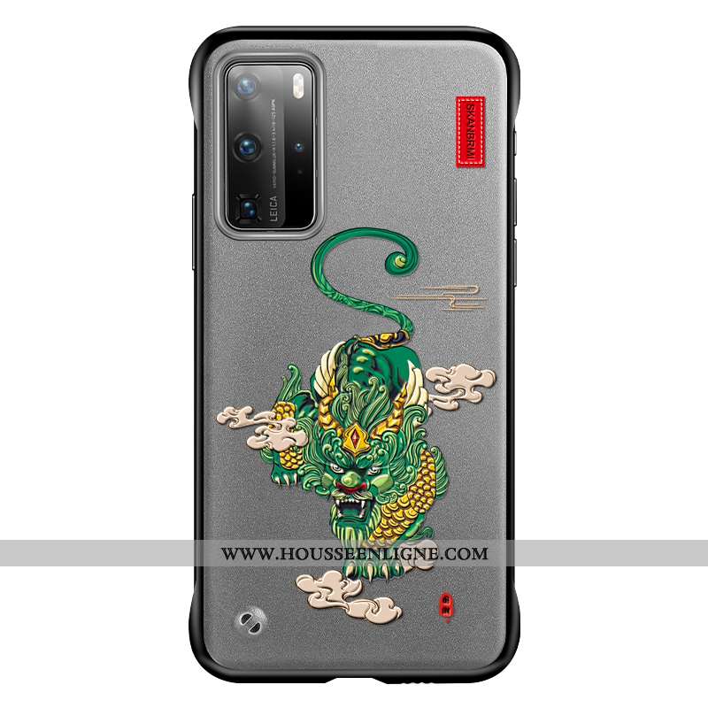 Coque Huawei P40 Pro Protection Transparent Ultra Silicone Créatif Gris
