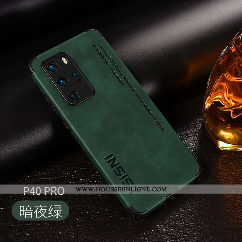 Coque Huawei P40 Pro Silicone Protection Noir Texture Créatif Délavé En Daim