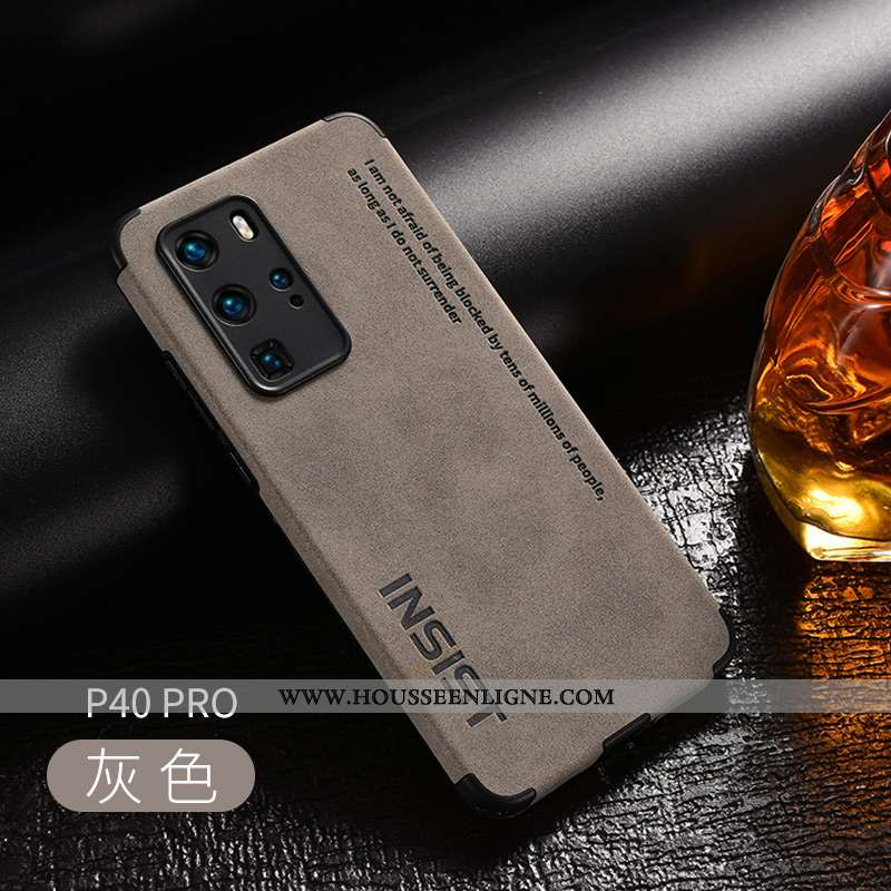 Coque Huawei P40 Pro Silicone Protection Noir Texture Créatif Délavé En Daim