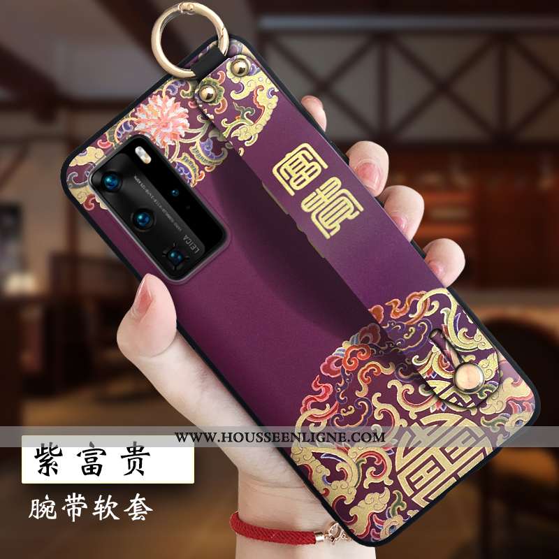 Coque Huawei P40 Pro Silicone Protection Style Chinois Personnalité Ornements Suspendus Tout Compris