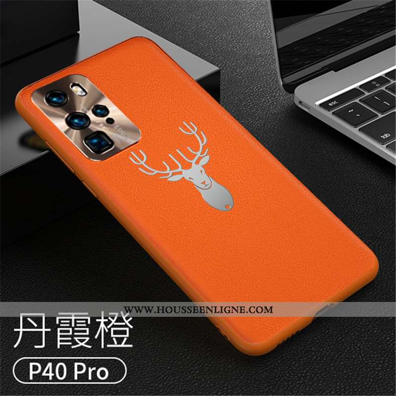 Coque Huawei P40 Pro Silicone Protection Tout Compris Créatif Incassable Légère Nouveau Orange