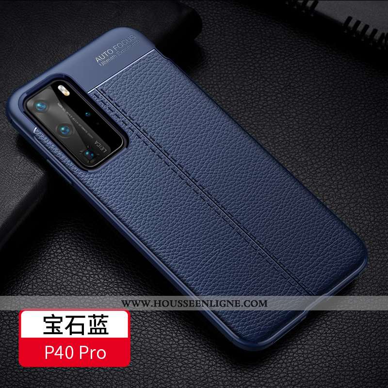Coque Huawei P40 Pro Tendance Cuir Créatif Téléphone Portable Incassable Étui Noir