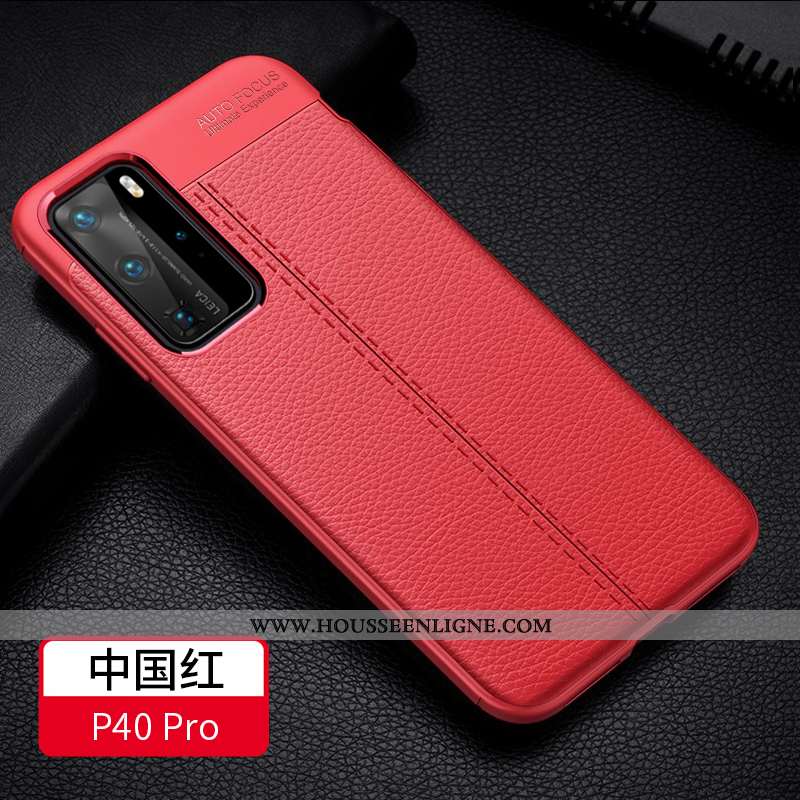 Coque Huawei P40 Pro Tendance Cuir Créatif Téléphone Portable Incassable Étui Noir
