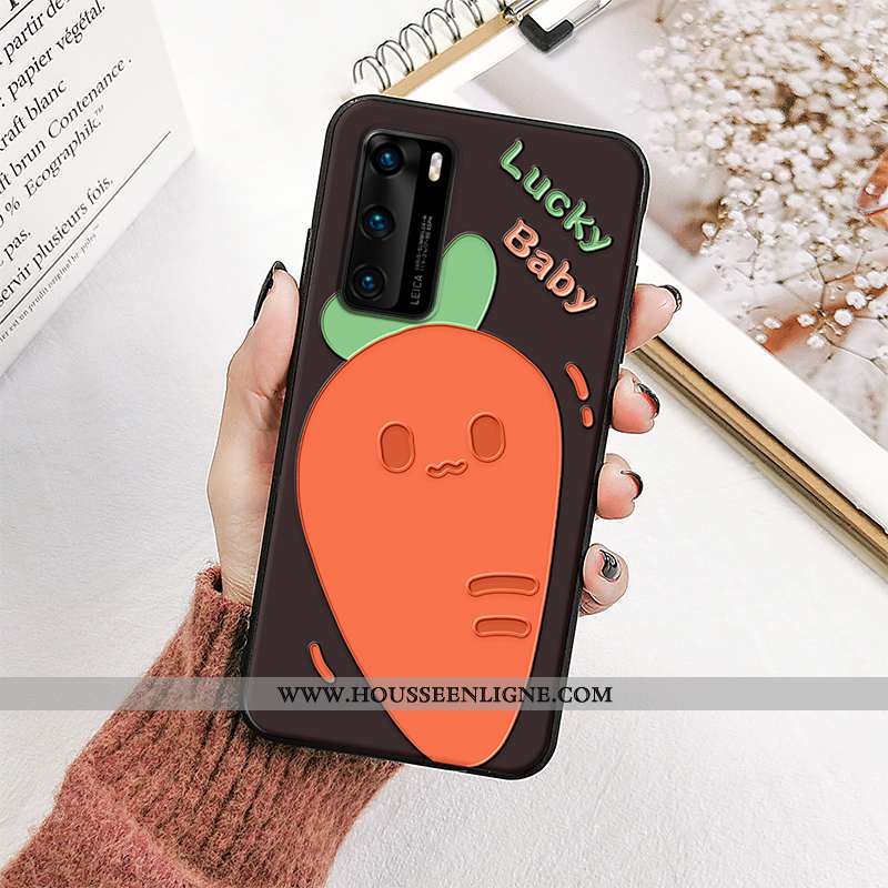 Coque Huawei P40 Pro Tendance Fluide Doux Lapin Tout Compris Protection Orange