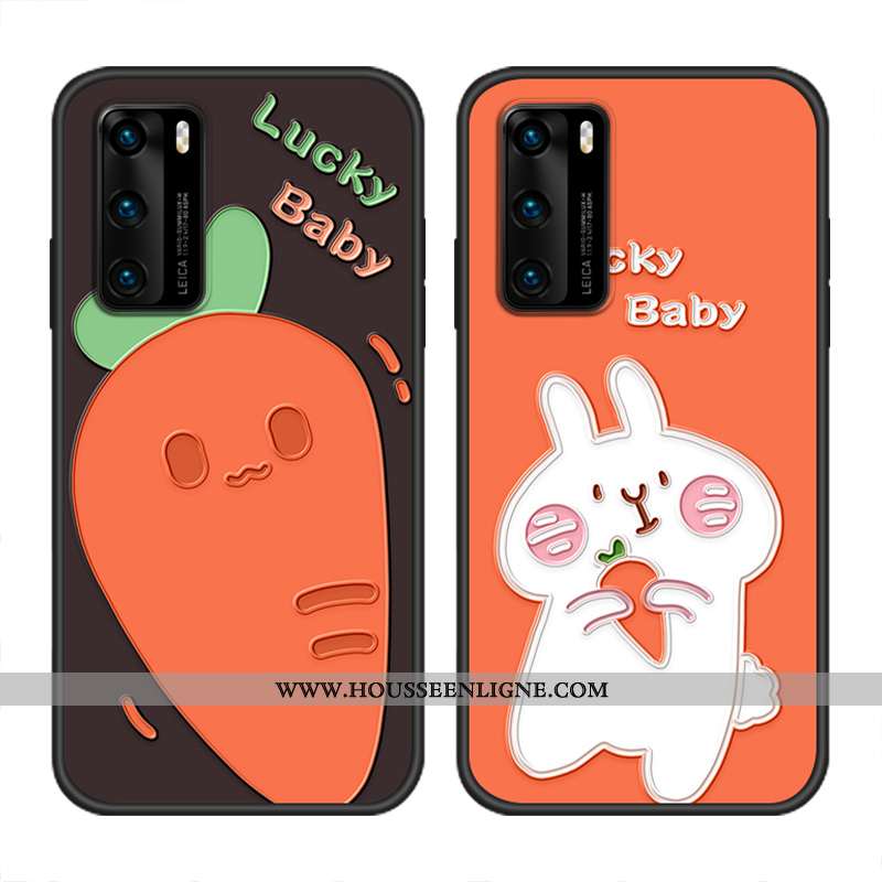 Coque Huawei P40 Pro Tendance Fluide Doux Lapin Tout Compris Protection Orange