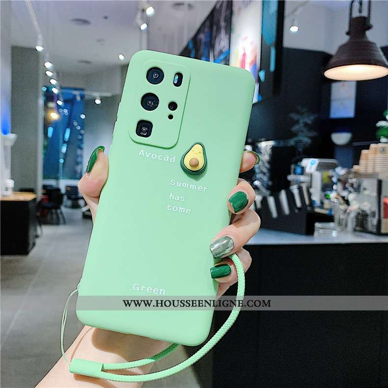 Coque Huawei P40 Pro Tendance Légère Net Rouge Ultra Étui Téléphone Portable Incassable Verte