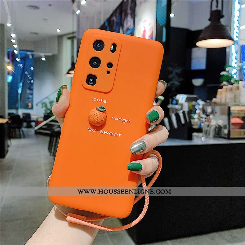 Coque Huawei P40 Pro Tendance Légère Net Rouge Ultra Étui Téléphone Portable Incassable Verte