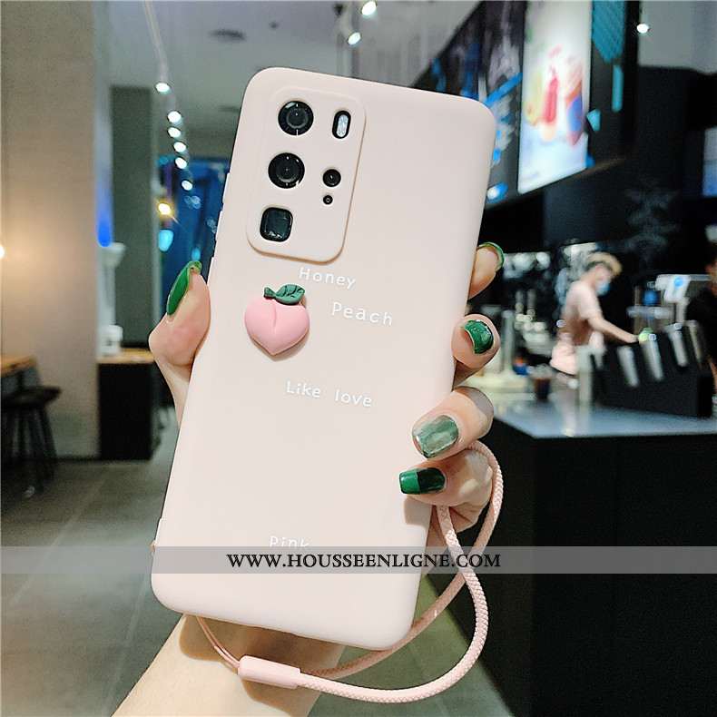 Coque Huawei P40 Pro Tendance Légère Net Rouge Ultra Étui Téléphone Portable Incassable Verte