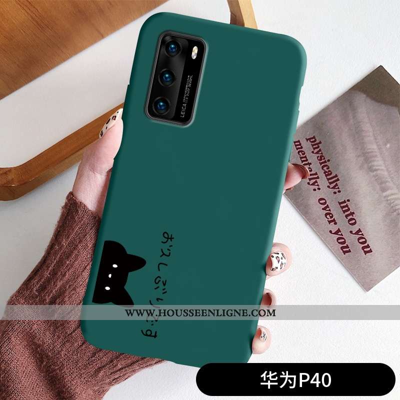 Coque Huawei P40 Silicone Protection Incassable Petit Délavé En Daim Tout Compris Rouge