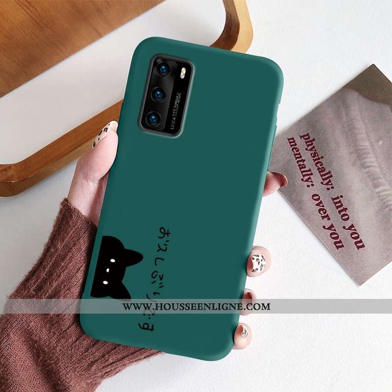 Coque Huawei P40 Silicone Protection Incassable Petit Délavé En Daim Tout Compris Rouge