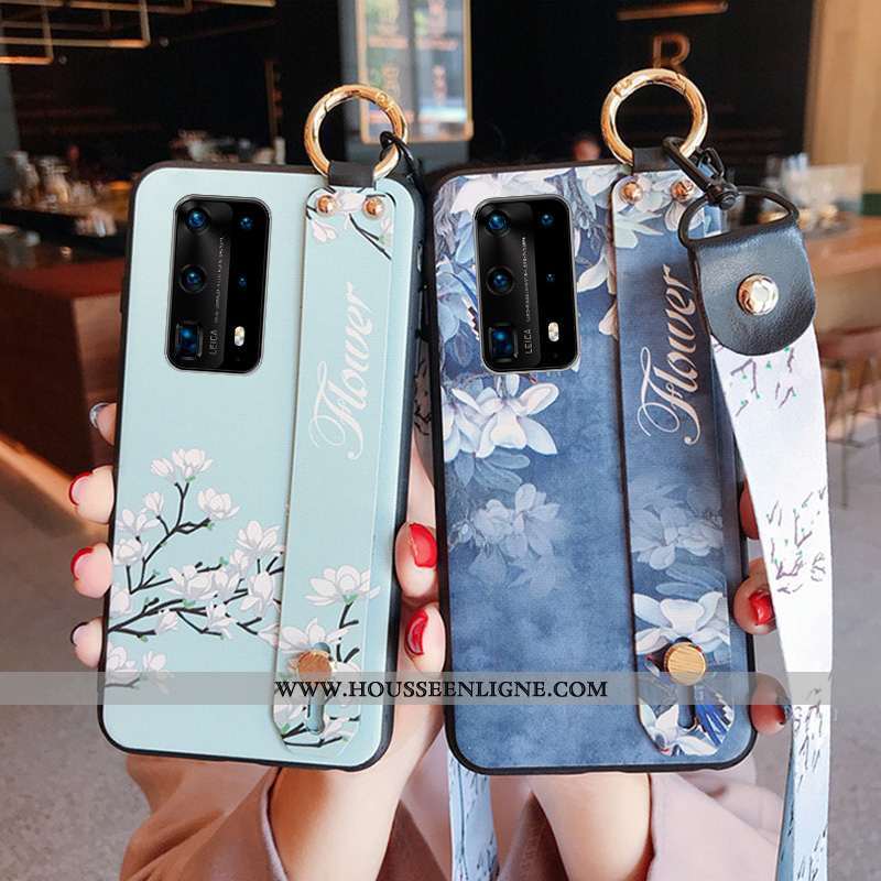 Coque Huawei P40 Silicone Protection Tendance Tout Compris Bleu Ornements Suspendus