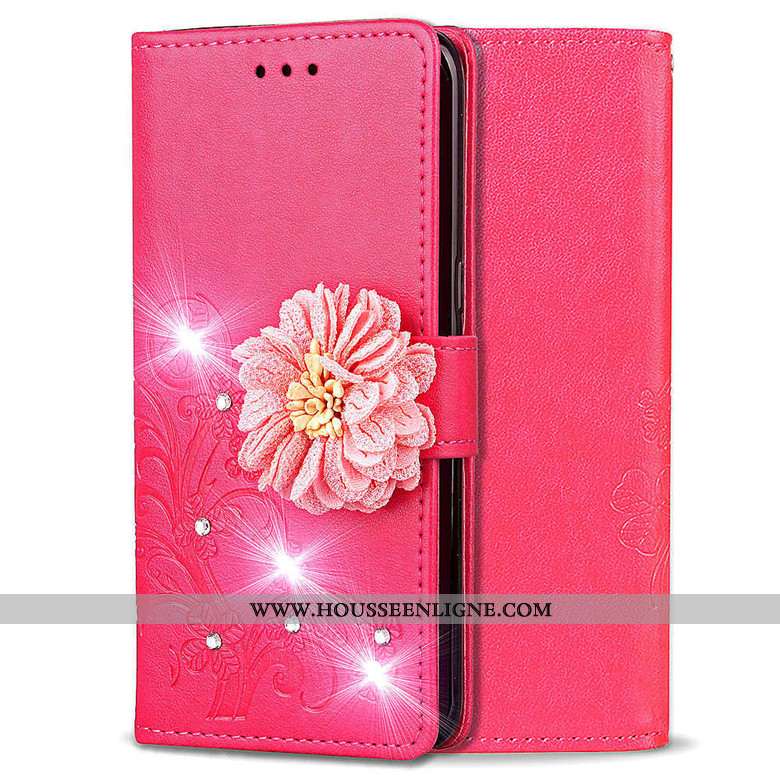 Coque Huawei Y5 2020 Cuir Fluide Doux Téléphone Portable 2020 Protection Housse Rose