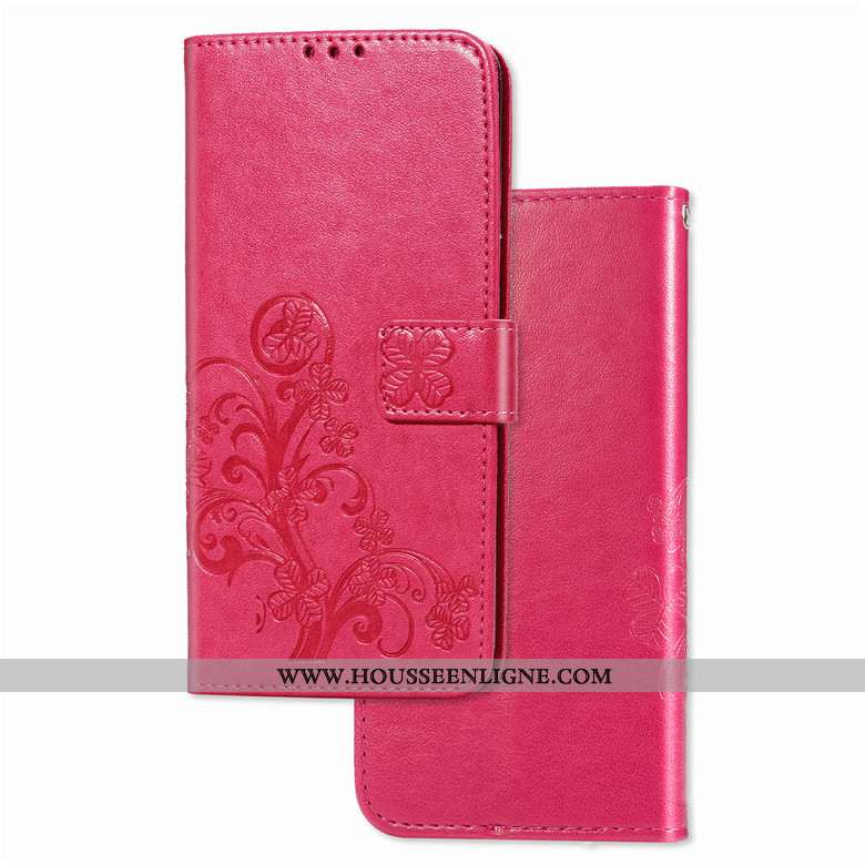 Coque Huawei Y5 2020 Cuir Fluide Doux Téléphone Portable 2020 Protection Housse Rose