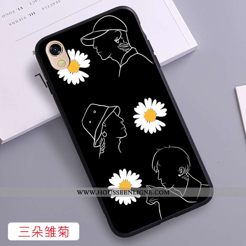Coque Huawei Y5 2020 Fluide Doux Net Rouge Téléphone Portable Noir Étui 2020