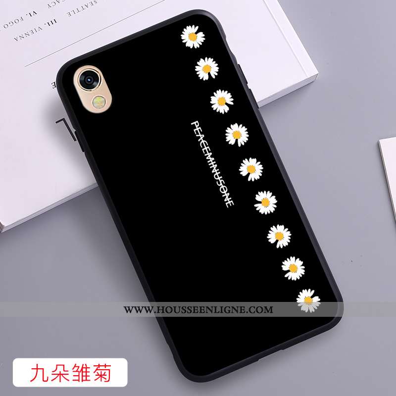 Coque Huawei Y5 2020 Fluide Doux Net Rouge Téléphone Portable Noir Étui 2020