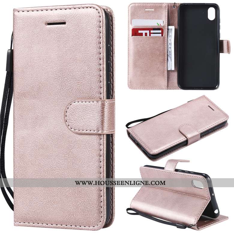 Coque Huawei Y5 2020 Protection Cuir Silicone Rose Incassable Étui