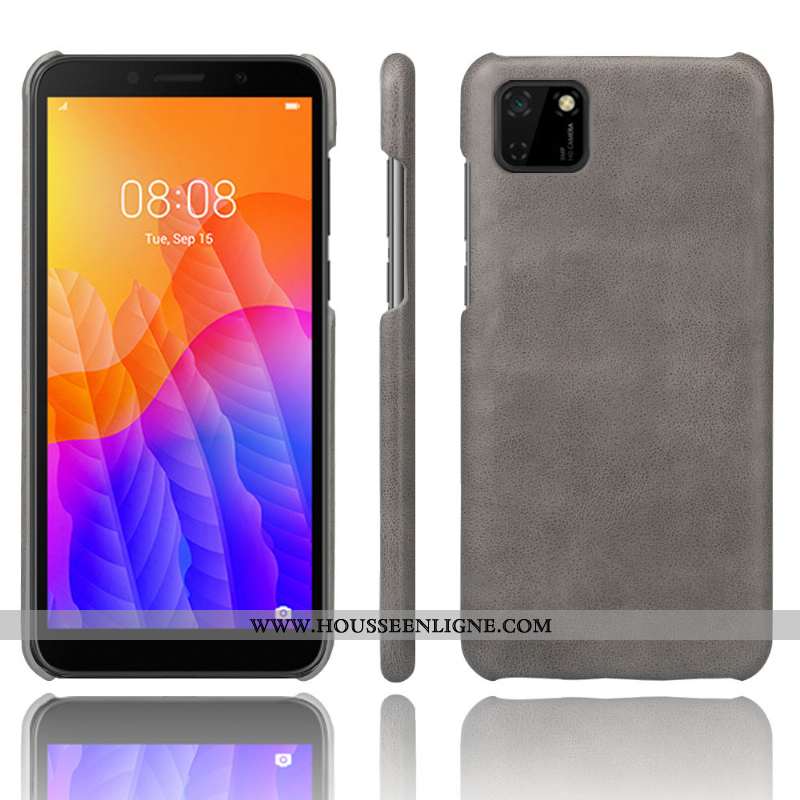 Coque Huawei Y5p Cuir Protection Téléphone Portable Difficile Étui Qualité Marron
