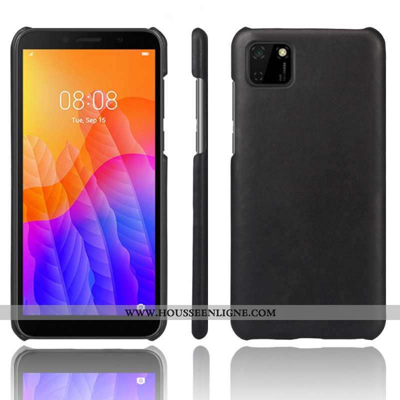 Coque Huawei Y5p Cuir Protection Téléphone Portable Difficile Étui Qualité Marron