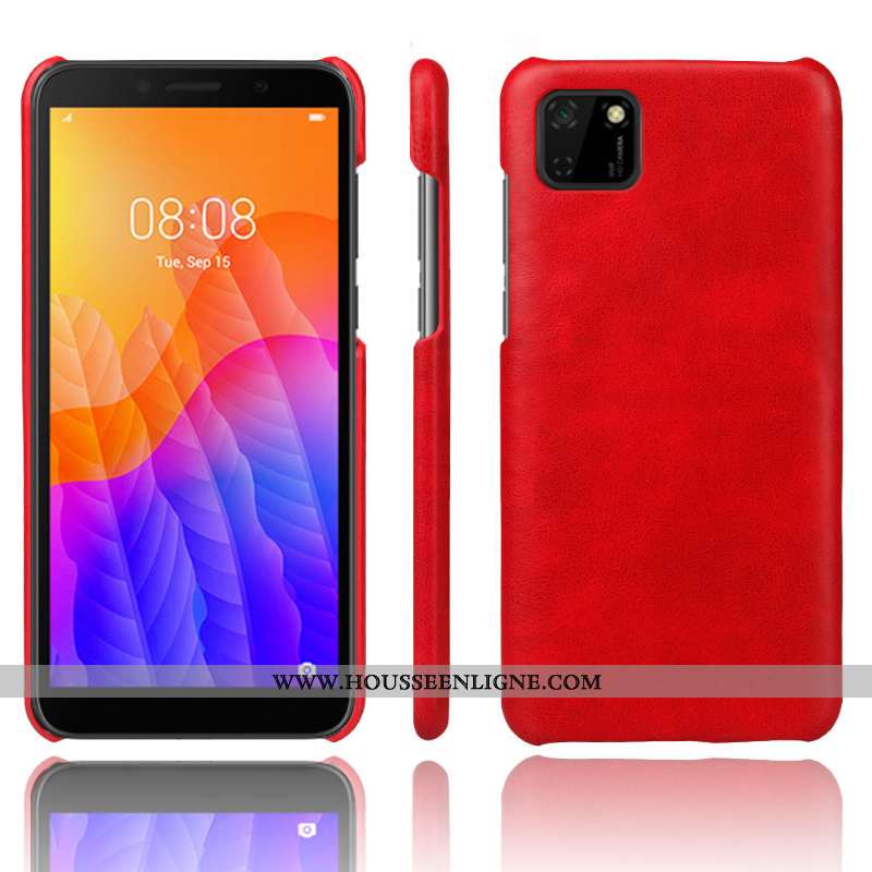 Coque Huawei Y5p Cuir Protection Téléphone Portable Difficile Étui Qualité Marron