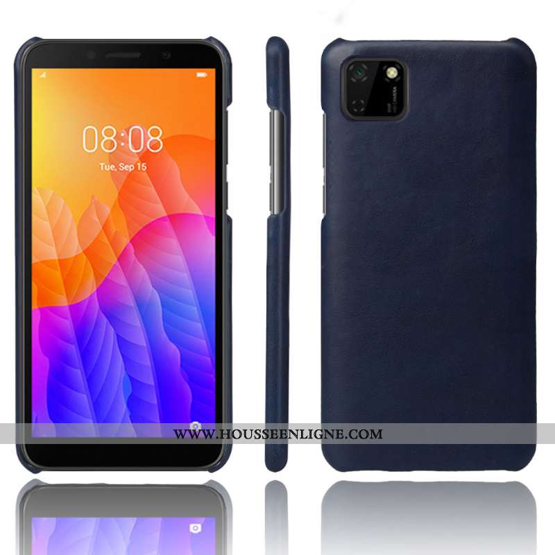 Coque Huawei Y5p Cuir Protection Téléphone Portable Difficile Étui Qualité Marron