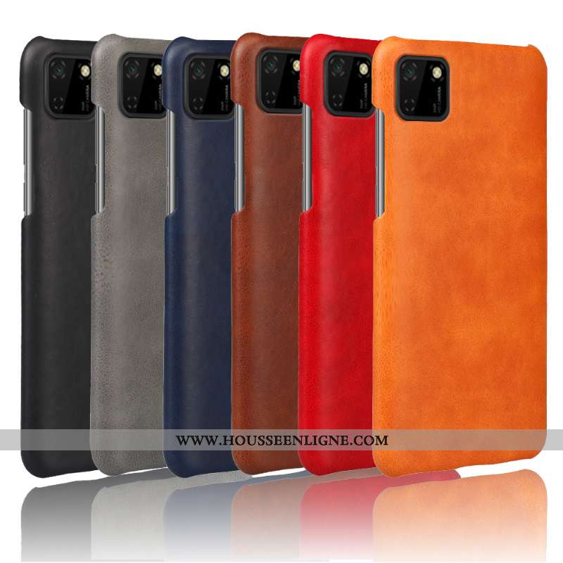Coque Huawei Y5p Cuir Protection Téléphone Portable Difficile Étui Qualité Marron