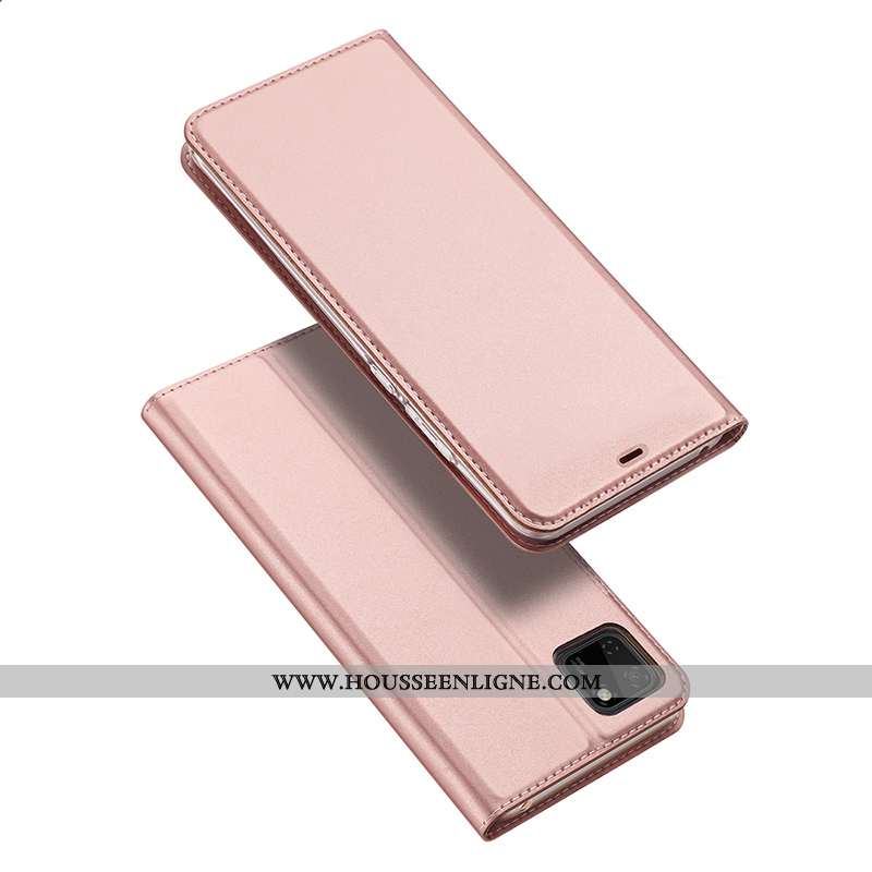 Coque Huawei Y5p Légère Cuir Carte Étui Clamshell Magnétisme Bleu