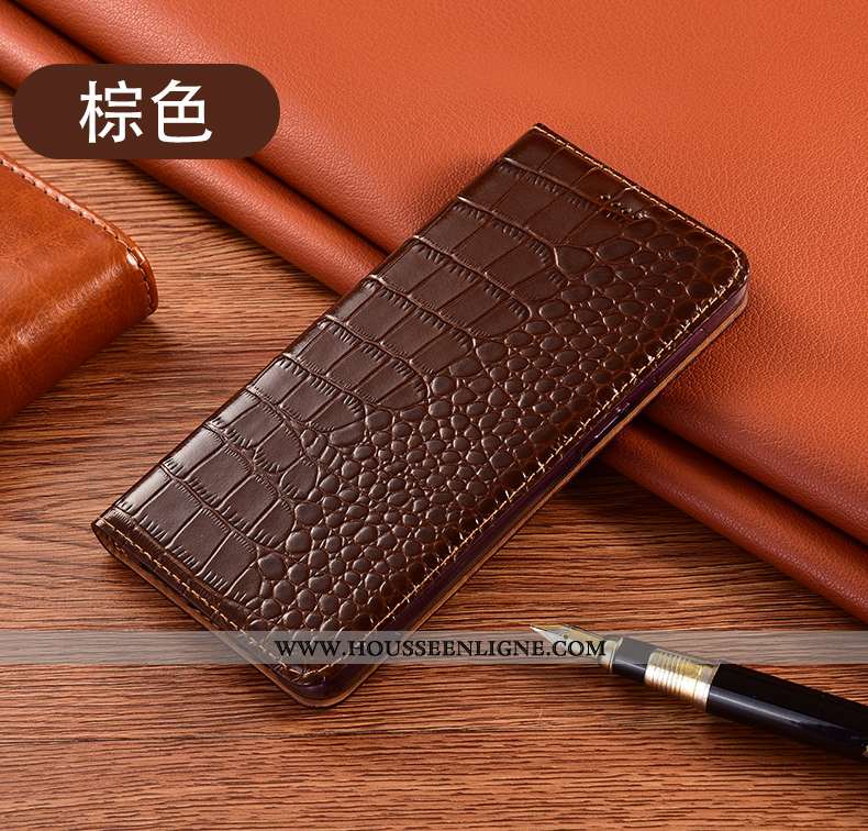 Coque Huawei Y5p Protection Cuir Véritable Tout Compris Téléphone Portable Étui Marron